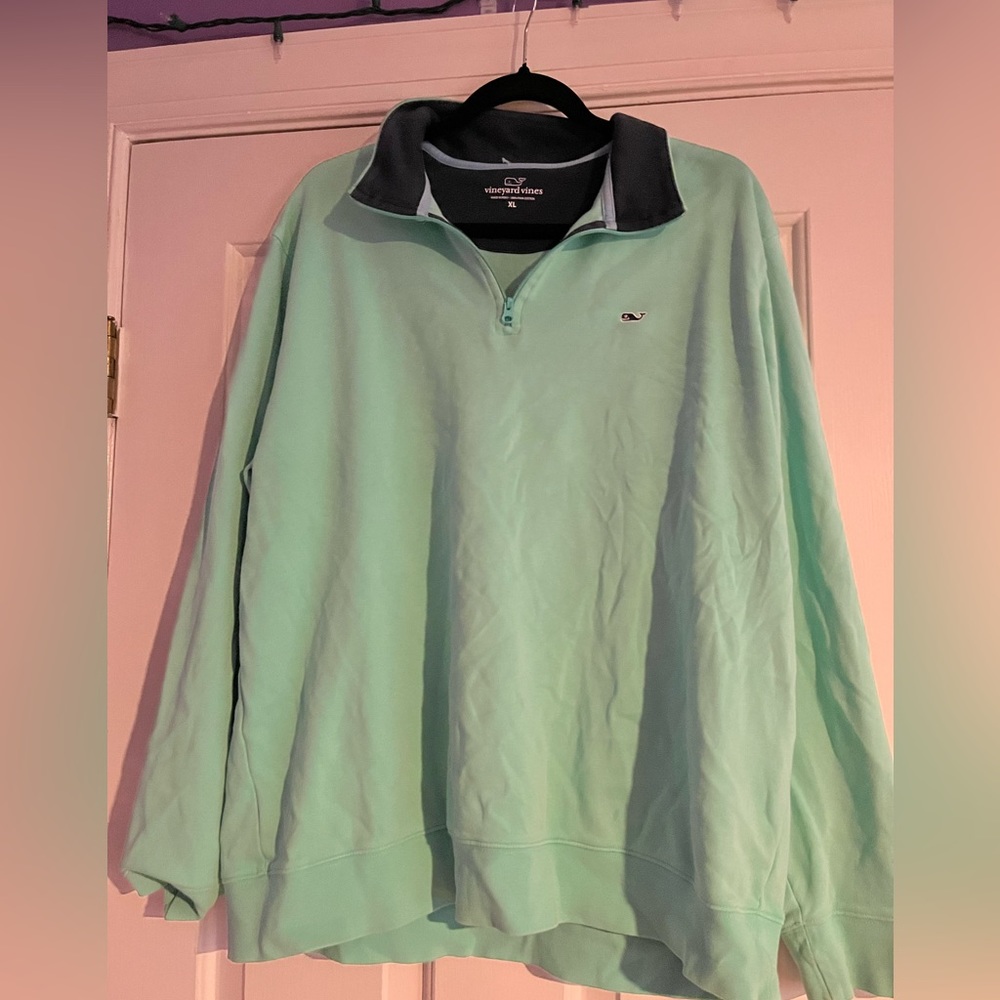 Vineyard vines mint green quarter zip XL